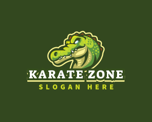 Karate - Alligator Crocodile Mascot logo design