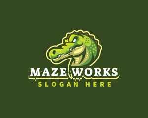 Alligator Crocodile Mascot logo design