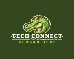 Streamer - Alligator Crocodile Mascot logo design