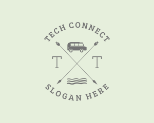 Boho - Camper Van Travel logo design