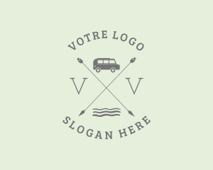 Camping - Camper Van Travel logo design