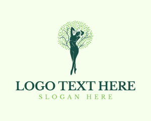 Massage - Feminine Tree Nude logo design