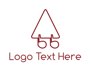 Youtube - Musical Note Triangle logo design