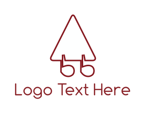 Record - Musical Note Triangle logo design