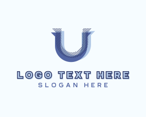 Enterprise - Stylish Company Letter U logo design