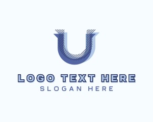 Stylish Company Letter U logo design