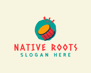 Native - African Native Instrument logo design