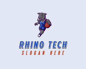 Rhino Basketball Varsity logo design