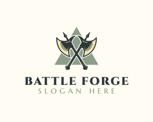 Battle Axes Weapon logo design