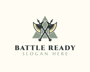 Battle Axes Weapon logo design