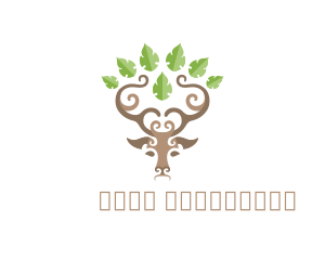 Deer Tree Antlers logo design