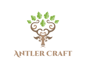Antlers - Deer Tree Antlers logo design