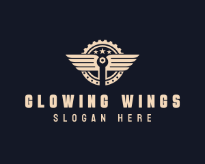 Wrench Wings Machinist logo design