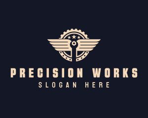 Machinist - Wrench Wings Machinist logo design