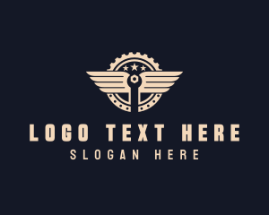 Mechanical - Wrench Wings Machinist logo design
