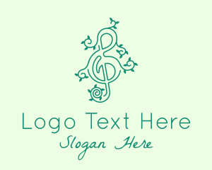 Environment - Music Vine Leaves logo design