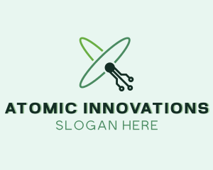 Biotech Atom Genetics logo design