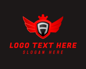 Flying School - Gradient Shield Letter A Emblem logo design