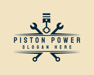 Piston - Mechanical Wrench Piston logo design