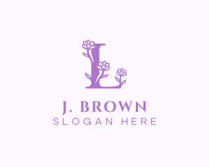 Cosmetics - Floral Fragrance Letter L logo design