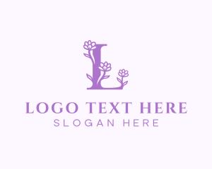 Floral - Floral Fragrance Letter L logo design