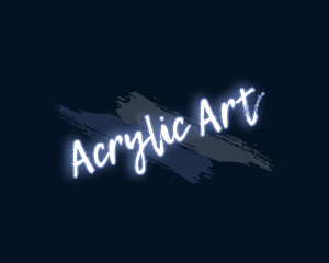 Brush Art Glow logo design