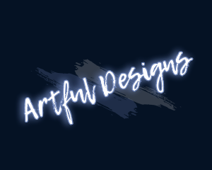 Brush Art Glow logo design