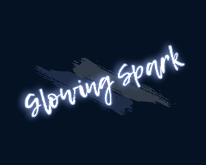 Brush Art Glow logo design