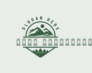 Camping - Mountain Peak Adventure logo design