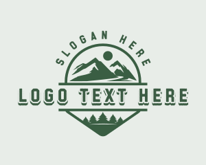 Green - Mountain Peak Adventure logo design