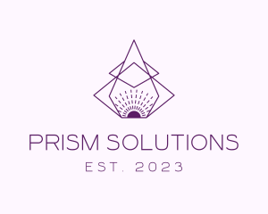 Prism - Geometric Lines Sunray logo design