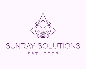 Geometric Lines Sunray logo design