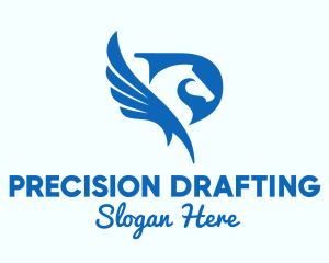 Pegasus Letter P  logo design