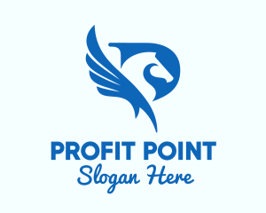 Pegasus Letter P  logo design