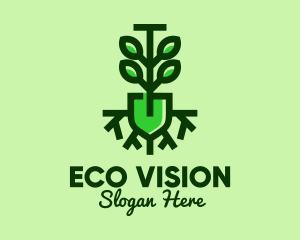 Green Eco Tree Planting  logo design