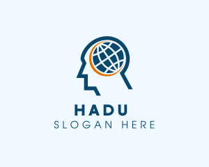 Human - Man Global Brain logo design