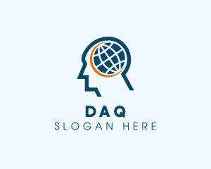 International - Man Global Brain logo design