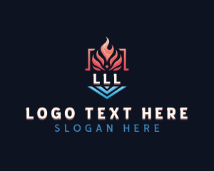 Temperature - Heating Cooling Temperature logo design