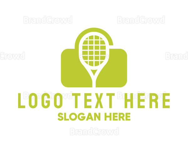 Green Tennis Lock Logo