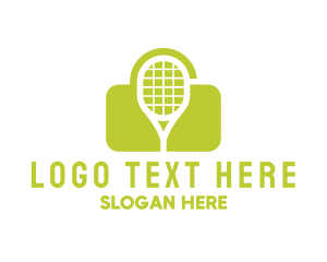 Court - Green Tennis Lock logo design