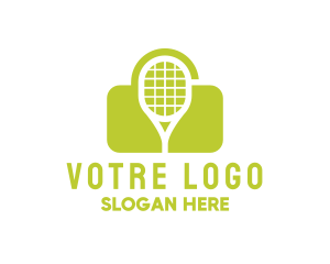 Tennis Player - Green Tennis Lock logo design