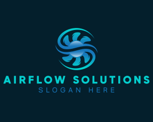 Airflow Fan Hvac logo design