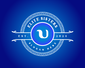 Sorority - Greek Upsilon Letter U logo design