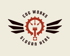 Cog - Cog Piston Screwdriver logo design