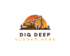 Heavy Duty Excavator Construction logo design