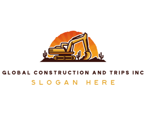 Excavation - Heavy Duty Excavator Construction logo design