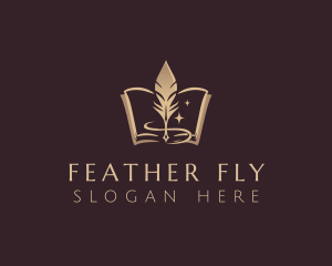 Feather Quill Book logo design