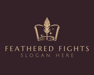 Feather Quill Book logo design