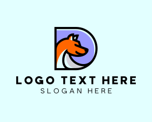 App - Wild Fox Letter D logo design