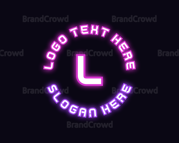 Bright Neon Nightclub Logo